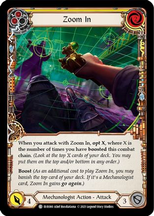 Zoom In (Yellow) (EVR080) [Everfest] 1st Edition - Deck Out Gaming