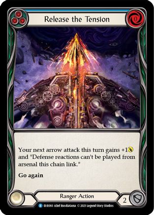 Release the Tension (Blue) (EVR093) [Everfest] 1st Edition Rainbow Foil - Deck Out Gaming