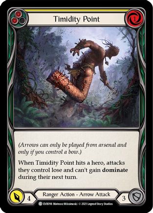 Timidity Point (Yellow) (EVR098) [Everfest] 1st Edition Rainbow Foil - Deck Out Gaming