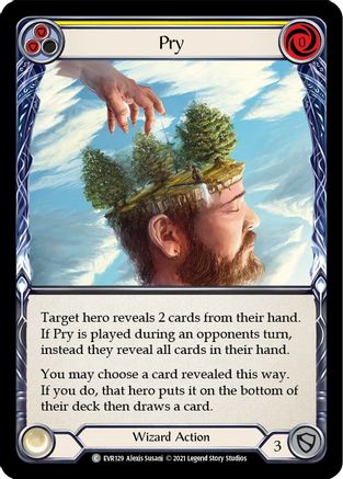 Pry (Yellow) (EVR129) [Everfest] 1st Edition Rainbow Foil - Deck Out Gaming