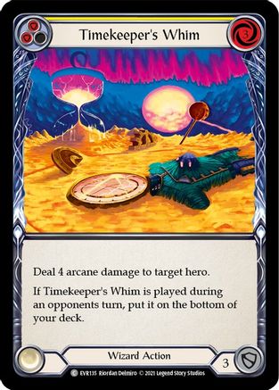 Timekeeper's Whim (Yellow) (EVR135) [Everfest] 1st Edition Rainbow Foil - Deck Out Gaming