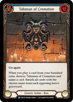 Talisman of Cremation (EVR189) [Everfest] 1st Edition - Deck Out Gaming