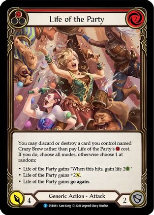 Life of the Party (Red) (EVR161) [Everfest] 1st Edition - Deck Out Gaming