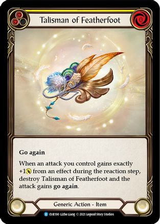 Talisman of Featherfoot (EVR190) [Everfest] 1st Edition - Deck Out Gaming