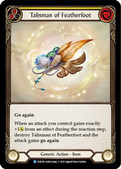 Talisman of Featherfoot (EVR190) [Everfest] 1st Edition Cold Foil - Deck Out Gaming