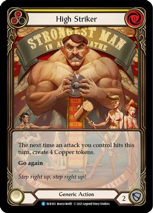 High Striker (Yellow) (Extended Art) (EVR165) [Everfest] 1st Edition Rainbow Foil - Deck Out Gaming