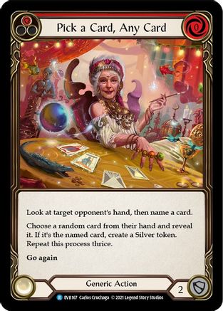 Pick a Card, Any Card (Red) (EVR167) [Everfest] 1st Edition Rainbow Foil - Deck Out Gaming