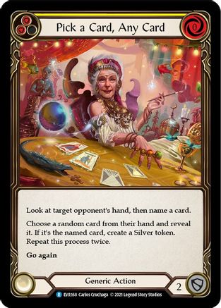 Pick a Card, Any Card (Yellow) (EVR168) [Everfest] 1st Edition Rainbow Foil - Deck Out Gaming