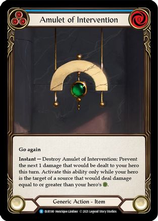 Amulet of Intervention (EVR180) [Everfest] 1st Edition Cold Foil - Deck Out Gaming
