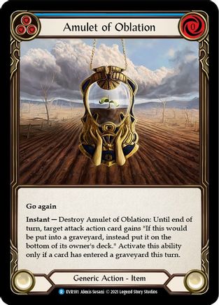 Amulet of Oblation (EVR181) [Everfest] 1st Edition - Deck Out Gaming