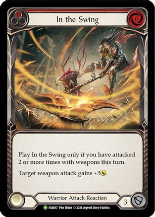 In the Swing (Red) - FAB057 (FAB057) [Flesh and Blood: Promo Cards] Rainbow Foil - Deck Out Gaming