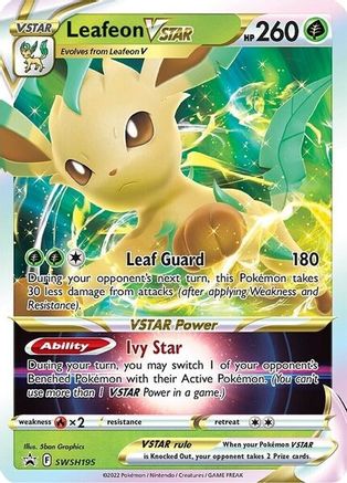 Leafeon VSTAR - SWSH195 (SWSH195) [SWSH: Sword & Shield Promo Cards] Holofoil - Deck Out Gaming