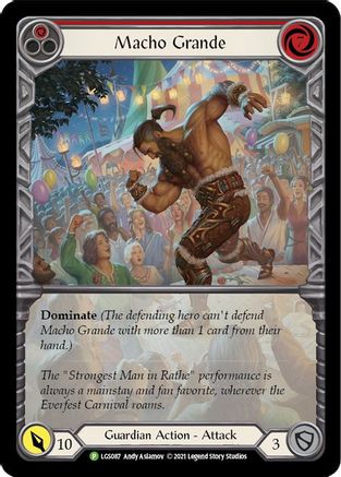 Macho Grande (Red) - LGS087 (LGS087) [Flesh and Blood: Promo Cards] Rainbow Foil - Deck Out Gaming