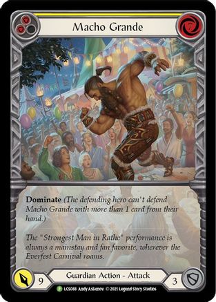 Macho Grande (Yellow) - LGS088 (LGS088) [Flesh and Blood: Promo Cards] Rainbow Foil - Deck Out Gaming