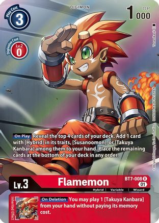 Flamemon (Alternate Art) (BT7-008) [Next Adventure] Foil - Deck Out Gaming