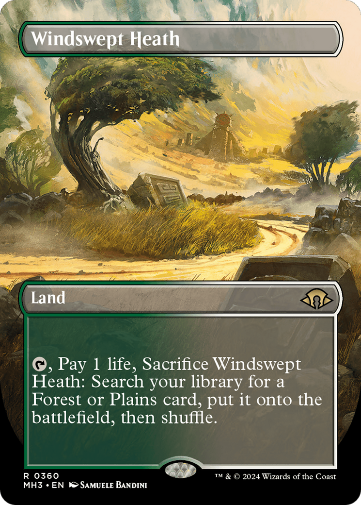 Windswept Heath (Borderless) (360) [Modern Horizons 3] foil - Deck Out Gaming