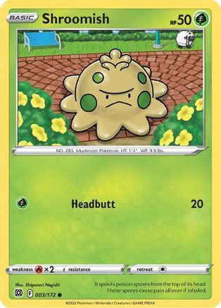 Shroomish (3) [SWSH09: Brilliant Stars] - Deck Out Gaming