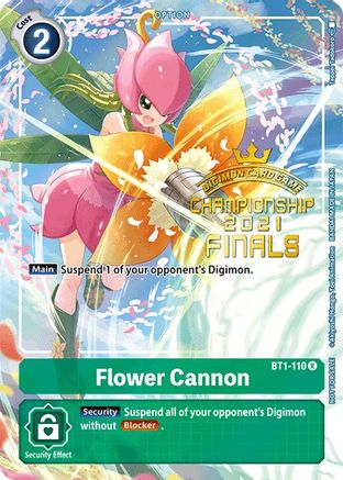 Flower Cannon (2021 Championship Finals Tamer's Evolution Pack) (BT1-110) [Release Special Booster] Foil - Deck Out Gaming