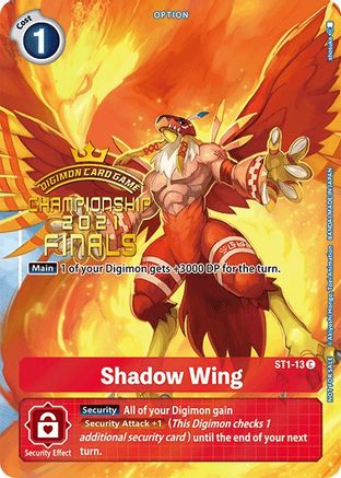 Shadow Wing (2021 Championship Finals Tamer's Evolution Pack) (ST1-13) [Starter Deck 01: Gaia Red] Foil - Deck Out Gaming