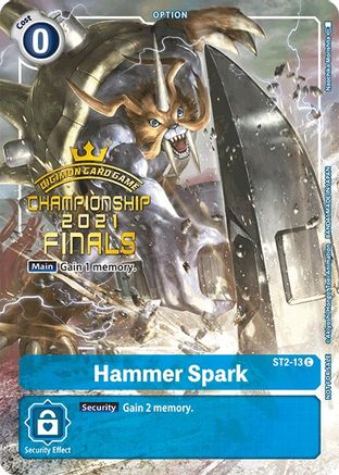 Hammer Spark (2021 Championship Finals Tamer's Evolution Pack) (ST2-13) [Starter Deck 02: Cocytus Blue] Foil - Deck Out Gaming