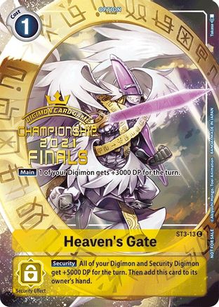 Heaven's Gate (2021 Championship Finals Tamer's Evolution Pack) (ST3-13) [Starter Deck 03: Heaven's Yellow] Foil - Deck Out Gaming