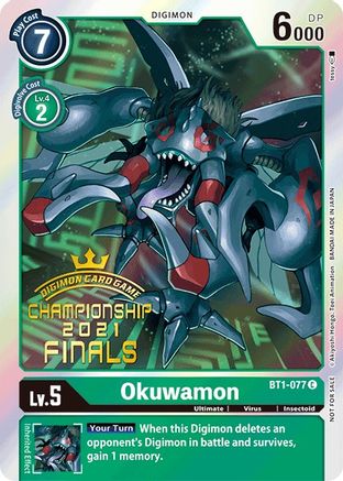 Okuwamon (2021 Championship Finals Event Pack Alt-Art Gold Stamp Set) (BT1-077) [Release Special Booster] Foil - Deck Out Gaming