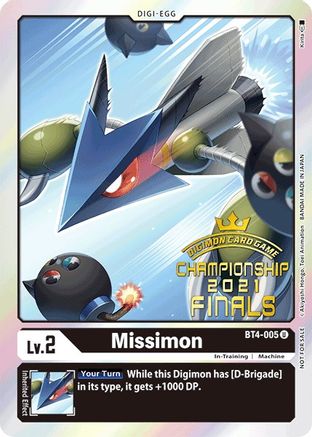 Missimon (2021 Championship Finals Event Pack Alt-Art Gold Stamp Set) (BT4-005) [Great Legend] Foil - Deck Out Gaming