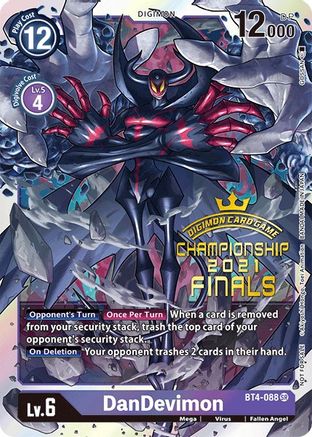 DanDevimon (2021 Championship Finals Event Pack Alt-Art Gold Stamp Set) (BT4-088) [Great Legend] Foil - Deck Out Gaming