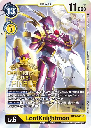 LordKnightmon (2021 Championship Finals Event Pack Alt-Art Gold Stamp Set) (BT5-045) [Battle of Omni] Foil - Deck Out Gaming