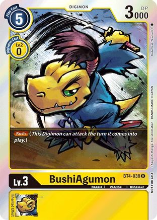 BushiAgumon (Event Pack 2) (BT4-038) [Great Legend] Foil - Deck Out Gaming