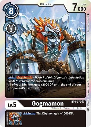 Gogmamon (Event Pack 2) (BT4-072) [Great Legend] Foil - Deck Out Gaming