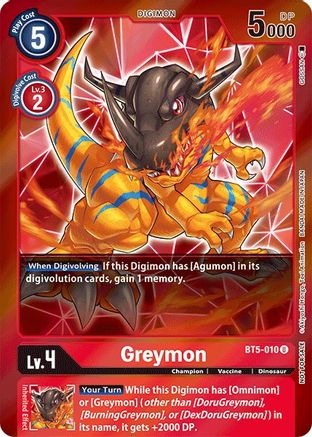 Greymon (Event Pack 2) (BT5-010) [Battle of Omni] Foil - Deck Out Gaming