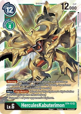 HerculesKabuterimon (Event Pack 2) (ST4-13) [Starter Deck 04: Giga Green] Foil - Deck Out Gaming