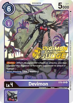 Devimon (Judge Pack 1) (ST6-08) [Starter Deck 06: Venomous Violet] Foil - Deck Out Gaming