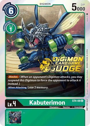 Kabuterimon - ST4-08 (Judge Pack 1) (ST4-08) [Starter Deck 04: Giga Green] Foil - Deck Out Gaming