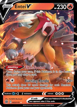 Entei V (22) [SWSH09: Brilliant Stars] Holofoil - Deck Out Gaming