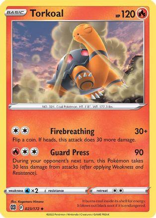 Torkoal (23) [SWSH09: Brilliant Stars] Reverse Holofoil - Deck Out Gaming
