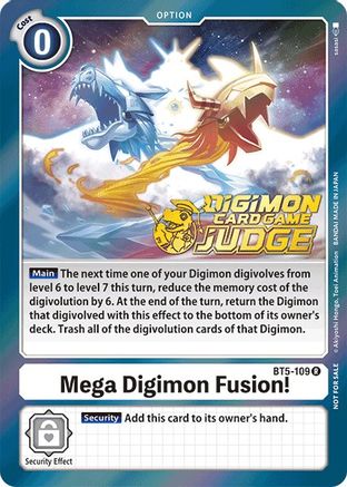 Mega Digimon Fusion! (Judge Pack 1) (BT5-109) [Battle of Omni] Foil - Deck Out Gaming