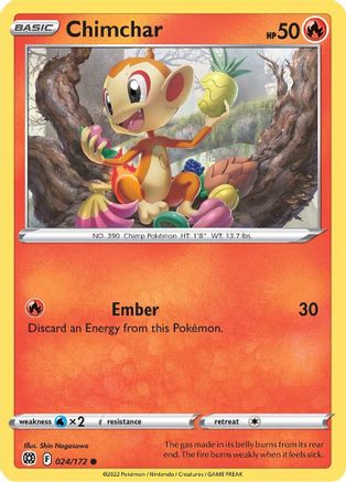 Chimchar (24) [SWSH09: Brilliant Stars] - Deck Out Gaming