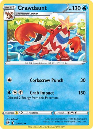 Crawdaunt (33) [SWSH09: Brilliant Stars] - Deck Out Gaming