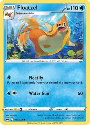 Floatzel (39) [SWSH09: Brilliant Stars] Reverse Holofoil - Deck Out Gaming