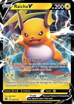 Raichu V (45) [SWSH09: Brilliant Stars] Holofoil - Deck Out Gaming