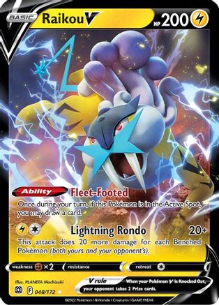 Raikou V (48) [SWSH09: Brilliant Stars] Holofoil - Deck Out Gaming