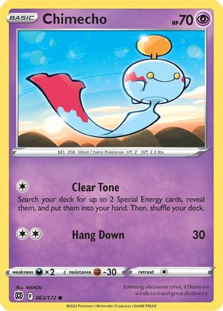 Chimecho (63) [SWSH09: Brilliant Stars] Reverse Holofoil - Deck Out Gaming