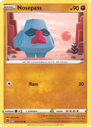 Nosepass (73) [SWSH09: Brilliant Stars] Reverse Holofoil - Deck Out Gaming