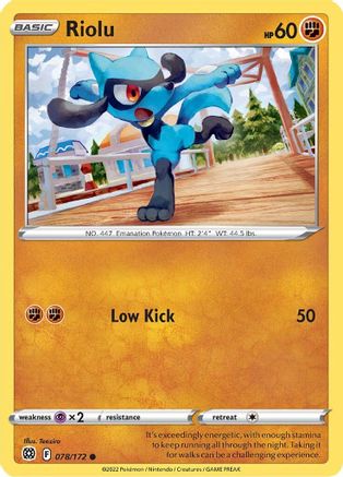 Riolu (78) [SWSH09: Brilliant Stars] Reverse Holofoil - Deck Out Gaming