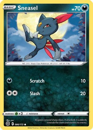 Sneasel (86) [SWSH09: Brilliant Stars] Reverse Holofoil - Deck Out Gaming