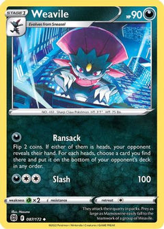Weavile (87) [SWSH09: Brilliant Stars] Reverse Holofoil - Deck Out Gaming