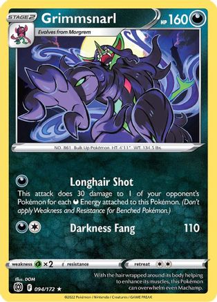 Grimmsnarl (94) [SWSH09: Brilliant Stars] Reverse Holofoil - Deck Out Gaming