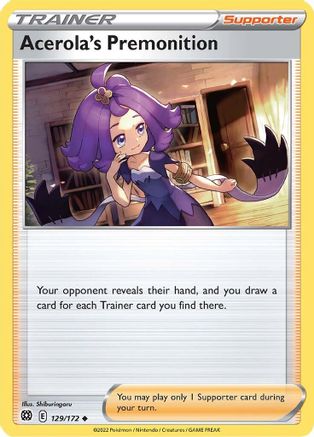 Acerola's Premonition (129) [SWSH09: Brilliant Stars] - Deck Out Gaming